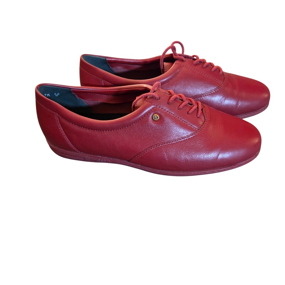 Easy Spirit Anti-Gravity Red Leather Walking Shoes Sneakers Womens 7.5 EE